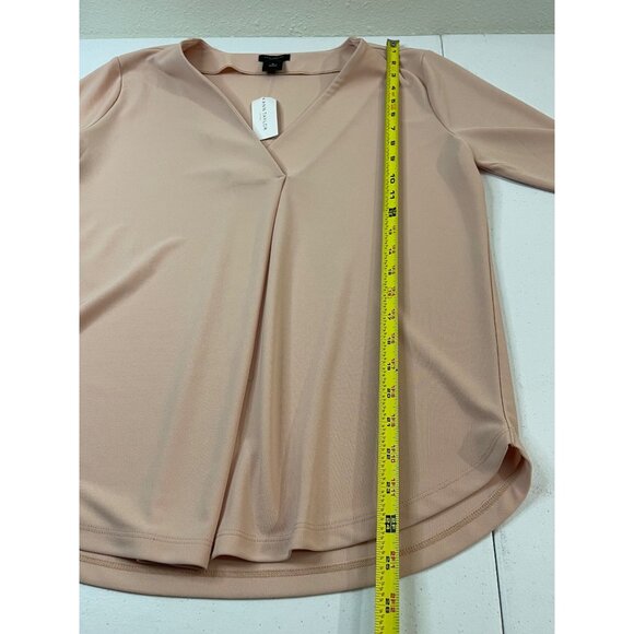 Ann Taylor Factory Blush V Neck Blouse Womens Medium 3/4 Sleeve NWT - Picture 12 of 13